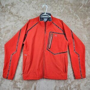 Helly Hansen Softshell Jacket Orange Full Zip Men's Size L Long Sleeve Outdoors